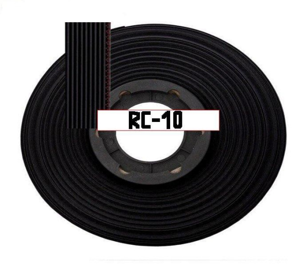Шлейф RC, шаг=1.7мм, 10контактов, 28AWG, черный, RC-10 black