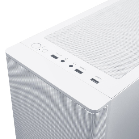 Корпус ATX Б_БП XASTRA A300 0F-WH White (USB3.0,Audio,TG+Mesh,белый)[300-0F-WH]