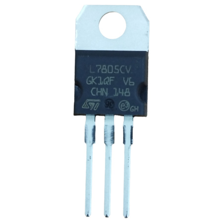 микросхема L7805CV, линейный стабилизатор напряжения, +5В, 1.5А, TO220