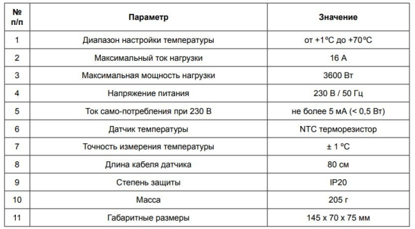 Терморегулятор Robiton TR-01