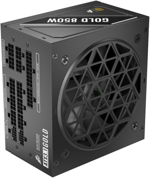 Блок питания 850Вт 1STPLAYER NGDP 850W (APFC,120мм,3PCI-E,12VHPWR,8SATA,80+Gold,модульный)[HA-850BA4]