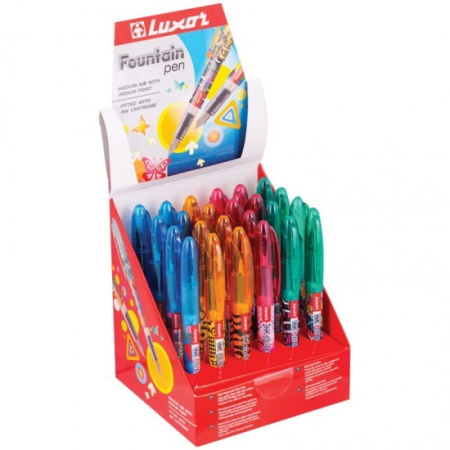 Ручка перьевая LUXOR "Ink Glide", 1 картридж, корпус ассорти 1510 PPDU