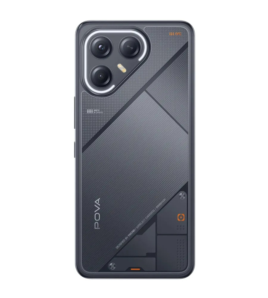 Смартфон Tecno POVA 7 Ultra 5G 12Гб 256Гб Geek Black 6.67", AMOLED, 2800*1260, 1*3.35+3*3.2+4*2.2ГГц, 108+8Мп, 13Мп, 5G, 6000мАч, And 15