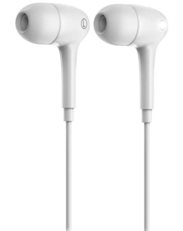 Наушники Olmio Top вставные, 16Ом, 96дБ, кабель 1.2м, White