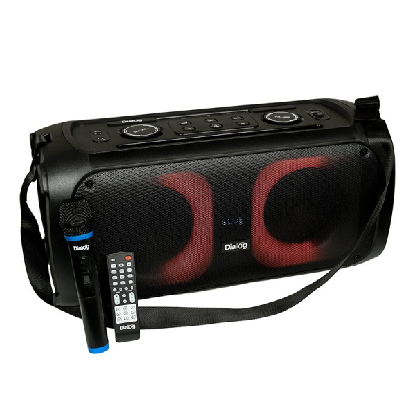 Портативная колонка Dialog AO-250 60вт. Bluetooth, FM, USB, SD, LED, караоке с микрофоном