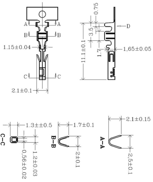 Клемма разъема MX3.0, гнездо на 24AWG..20AWG, для Molex Micro-Fit MX3.0 43025, аналог Molex 43030