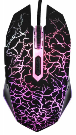 Игровая мышь USB Oklick 905G Invasion оптическая, 3200dpi, 5кн., подсветка, кабель 1.5м, Black