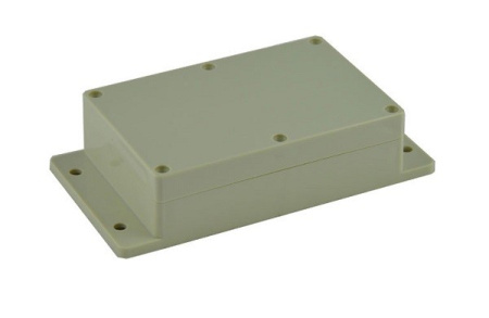 корпус для РЭА 191*99*45мм, фланцы, пластик, серый, Sanhe 11-21 (F-16)