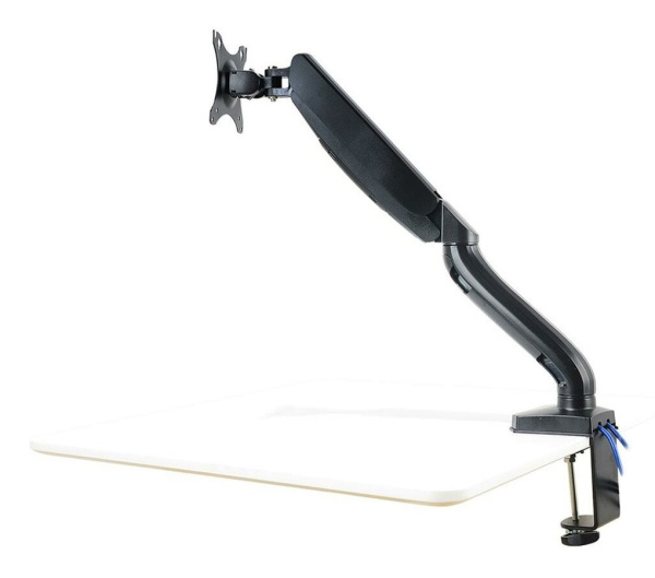 Кронштейн для мониторов ЖК Buro M1 черный 17"-27" макс.9кг крепление к столешнице поворот и наклон, черный