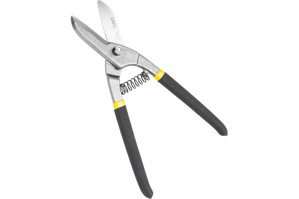 Ножницы по металлу прямые Deli DL4371  250мм, высокоуглеродистая сталь 55, прорезиненная рукоятка