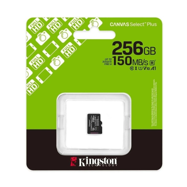 Карта памяти MicroSDHC 256Gb Kingston Class10 UHS-I U1 [SDCS3/256GBSP] (без адаптера)