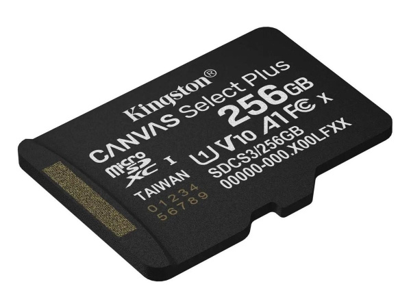 Карта памяти MicroSDHC 256Gb Kingston Class10 UHS-I U1 [SDCS3/256GBSP] (без адаптера)