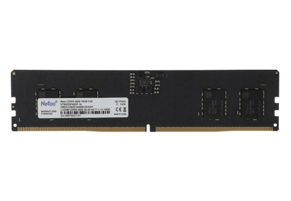 Модуль памяти DIMM DDR5 16Гб 4800МГц Netac (NTBSD5P48SP-16) CL40