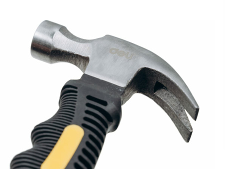 Молоток-гвоздодер Deli DL441008, 250г, 160мм, фиберглассовая рукоять