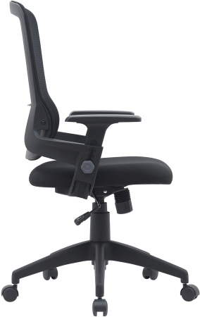 Кресло Cactus CS-MC313-BK черный сетка/ткань низк.спин. крестов. пластик пластик черный