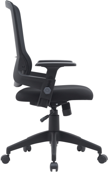 Кресло Cactus CS-MC313-BK черный сетка/ткань низк.спин. крестов. пластик пластик черный