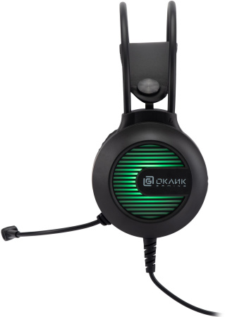 Игровая гарнитура Оклик HS-L300G полноразмерные, кабель 2.2м, Black