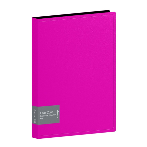 Папка с 100 вкл. BERLINGO "Color Zone" 30мм. 1000мкм. розовая (AVp_100113)