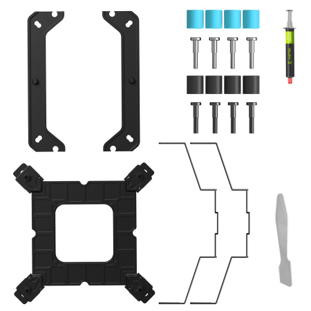 Кулер S115х/1200/1700/1851/AMx XASTRA AR400 ARGB BK (220W/120mm/800-1800rpm/ARGB/4 тепл.трубки)