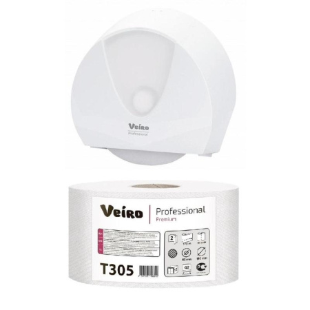Туалетная бумага Veiro Professional "Premium"(Q2, Т2) 2-слойная, 170м/рул, T305 