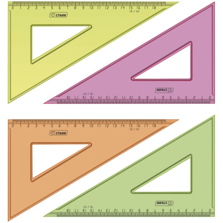 Треугольник СТАММ 30°, 18см ассорти (ТК47)