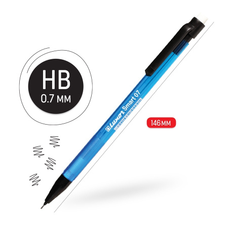 Карандаш мех. Luxor "Smart Slim", 0,7мм 15100/12 Box