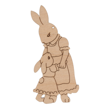 Подвеска "Mr. Carving" ВД-1167 фанера 0.3 см "Крольчиха мама"(4.5х9см.)