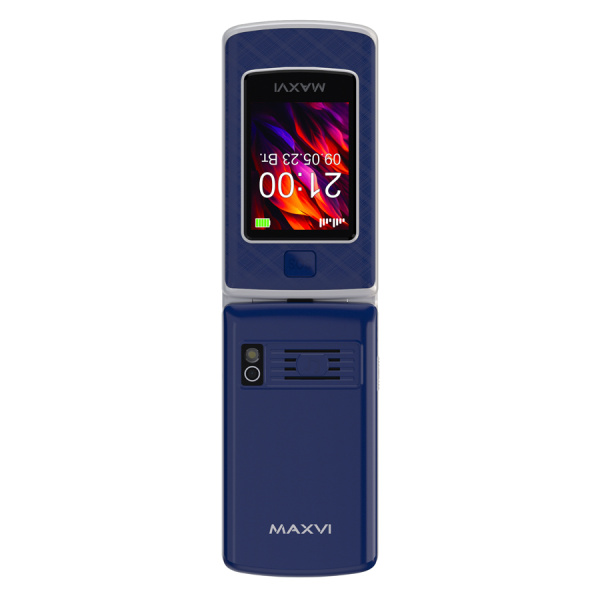 Сотовый Maxvi E28 Blue 2sim/2.8+2.4"/320*240/microSD/0.3МП/Bt/раскладушка