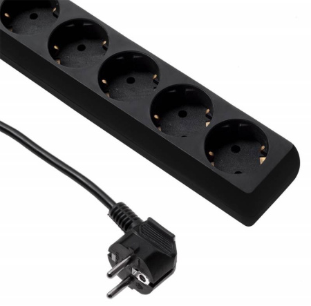 Сетевой фильтр  3.0м, 6 розеток Buro, 600SH-16-3-B, 16А, 3500Вт, с выключателем, черный, коробка