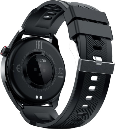 Смарт-часы Tecno Watch 3 Pro 1.43" AMOLED корп.черный рем.черный (WP03)