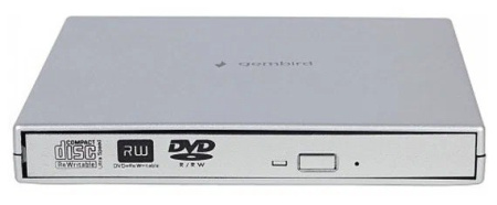 Внешний привод USB2.0 Gembird, серебро (DVD-USB-02-SV)