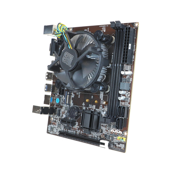 Мат.плата S1150 с процессором i3-4160 и кулером BaseTech H81M (mATX,2DDR3,3SATA,VGA,HDMI,PC1600)[BT-H81M-4160]