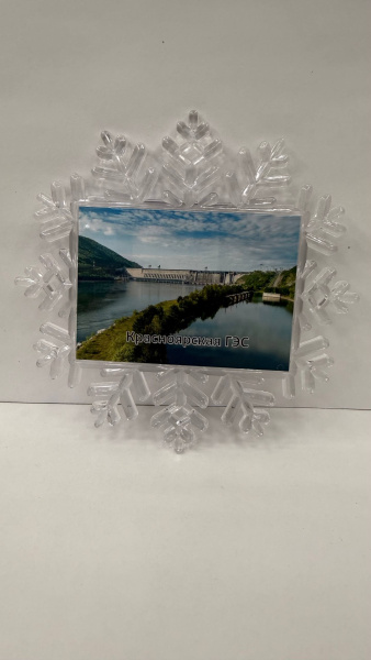 Магнит сувенирный, "Снежинка". "Красноярск"