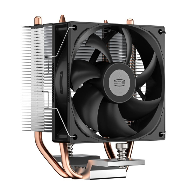 Кулер для процессора/ CPU Cooler PCCooler R200 (110W, 3-pin, 133mm, Al/Cu, 2x6mm, 1x92mm, 40.94CFM, 30dBA, 2200RPM, S: 1851/1700/1200/115X, AM5/AM4, silver, black)