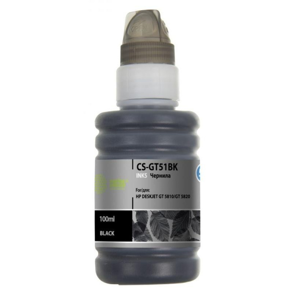 Чернила Cactus CS-GT51BK (M0H57AE) для HP Deskjet GT Black 100 мл