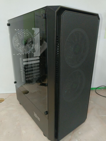 Распродажа! Корпус ATX Б_БП BaseTech eXtreme GFX-03 (USB3.0,Audio,TG,черный,4х120мм RGB)[BT-GFX-03-MESH-4F-RGB](царапины)