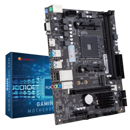 Мат.плата SocAM4 AMD A520 Huananzhi A520M-VH (mATX,2DDR4,M.2,PCI-E16,PCIE-E,HDMI,VGA,PC3200)
