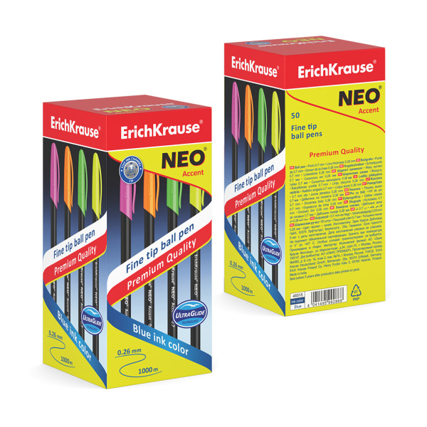 Ручка шариковая Erich Krause "Neo Stick Accent" 0,7мм., синяя (55386)