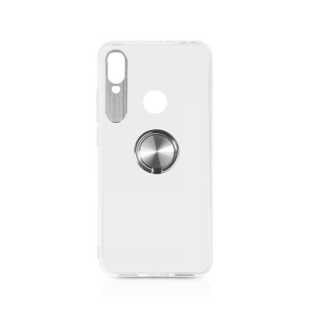 Чехол силиконовый для Xiaomi Redmi 7 DF xiTRing-03 silver с кольцом-держателем