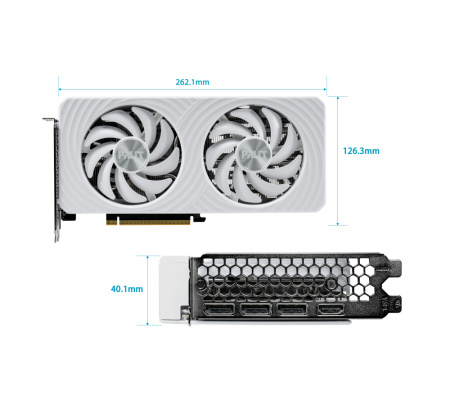 Видеокарта GeForce RTX5060 Palit 8Гб White OC GDDR7,128bit,HDMI,3DP (NE75060U19P1-GB2063M) ret