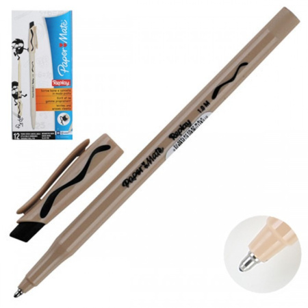 Ручка пиши-стирай PAPER MATE "Replay Medium" черная, 1,0мм S0190784