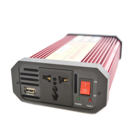 Автоинвертор Turbosky PI-800 800Вт, 12В, крокодилы, порт USB