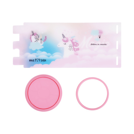 Подставка-стакан MESHU "Unicorn", пластиковая, розовая MS_46344