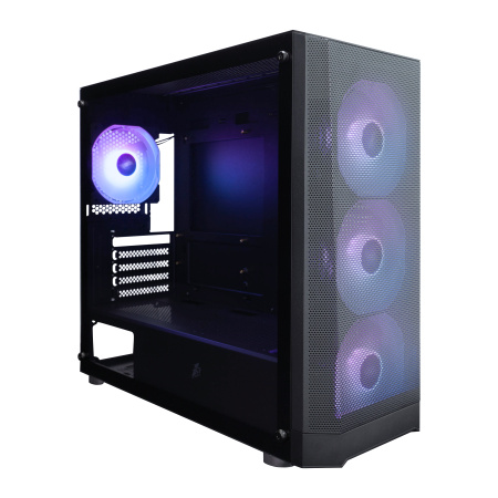 Корпус mATX Б_БП 1STPLAYER FD5-M ARGB Black (USB3.0, Audio, 4x120mm ARGB,черный)[FD5-M-BK-4F2(AP)]