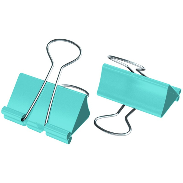 Зажимы для бумаг 19мм. BERLINGO 10шт. голубые BC1019d