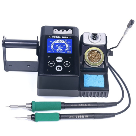 Паяльная станция Yihua 982-II, паяльник 90..450С, 50вт/120вт, C210/C245