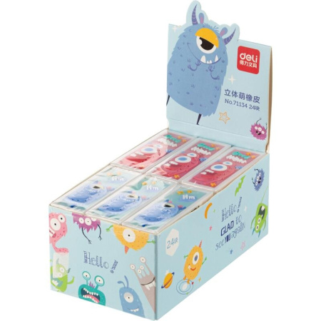 Ластик DELI "Monsters" ассорти (71134)