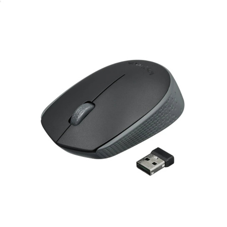 Мышь беспроводная Logitech M170 (910-004658) оптическая, 1000dpi, радиус действия до 10м, Black/Grey