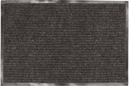 Коврик входной влаговпитывающий, ворсовый, ребристый ЛАЙМА, 90*120см, черный (602874)