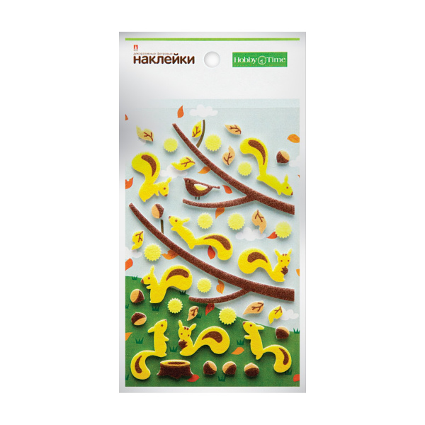 Декоративные наклейки, объемные "Животные" Hobby Time 2-141/06